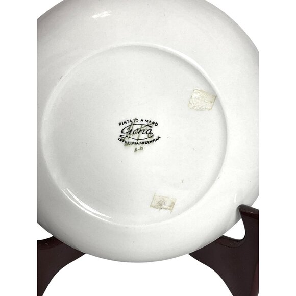 Vintage Argentina Hand Painted Decorative Artist Signed Plate With Andean Couple - Picture 6 of 6